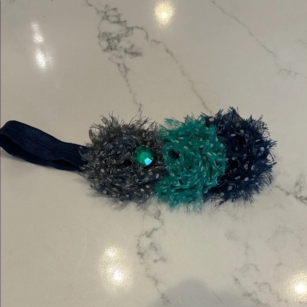 Blue and Gray Hair Accessory